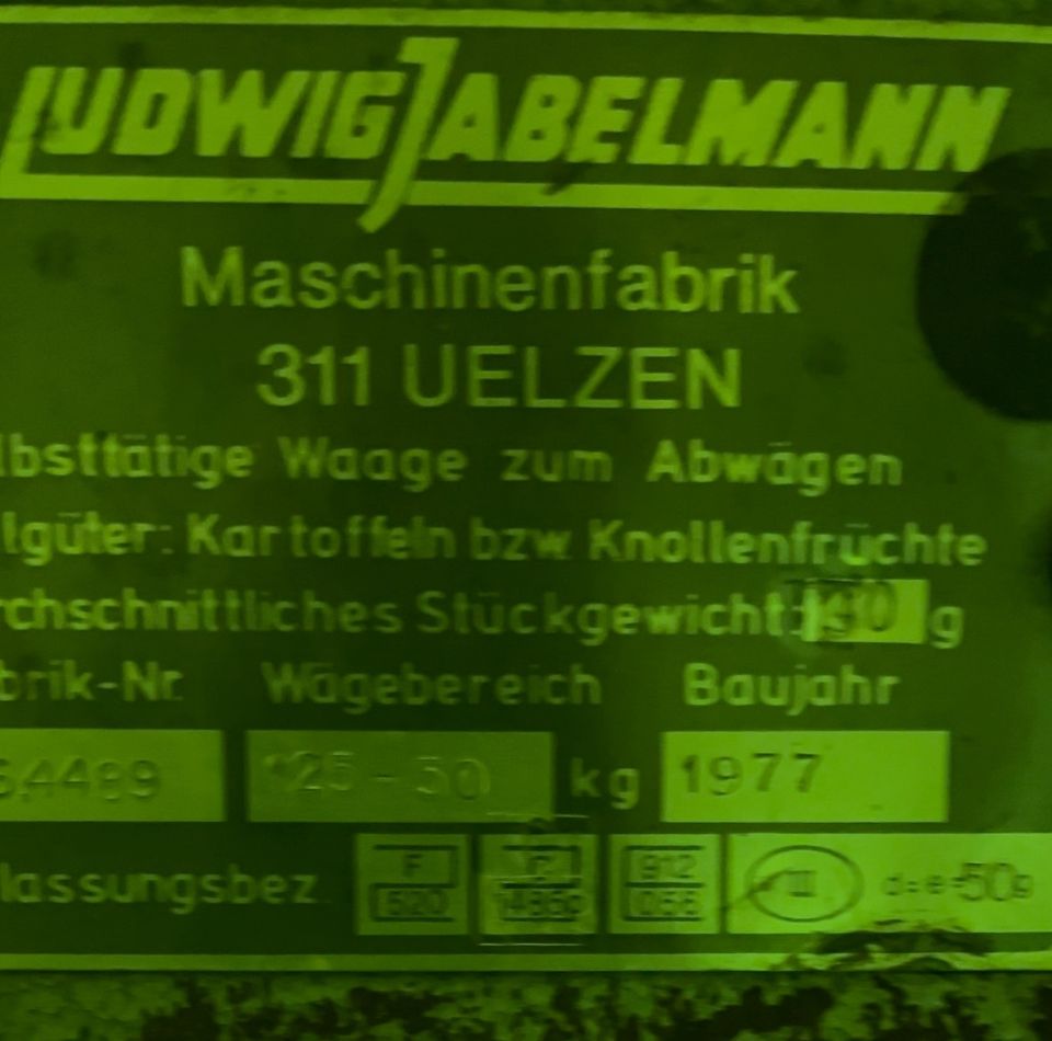 Jabelmann Absackwaage Kartoffeln - bis 50kg in Aichach