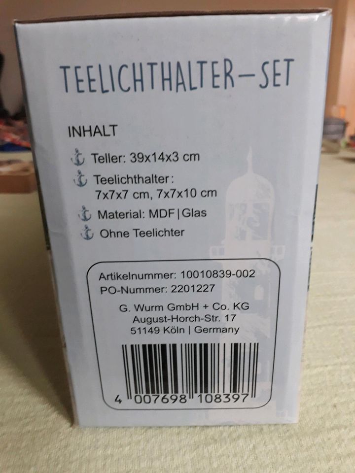 Teelicht Set mit Dekoteller in Diemelstadt