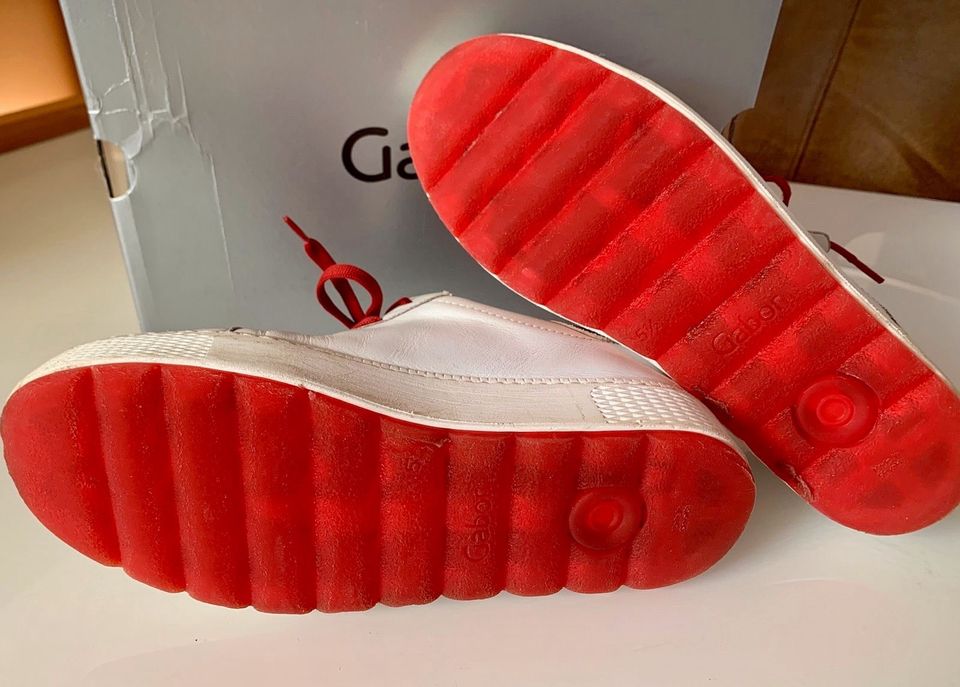 Gabor Sneakers rot weiß Gr. 38 in Zwickau