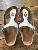 BIRKENSTOCK  Zehentrenner weiss/grau  Gr 38 Rheinland-Pfalz - Ramstein-Miesenbach Vorschau