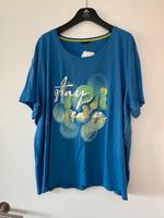 Damen Shirt Top T-Shirt blau Rundhals mit Motiv Gr. 56/58 Sachsen-Anhalt - Elsteraue Vorschau