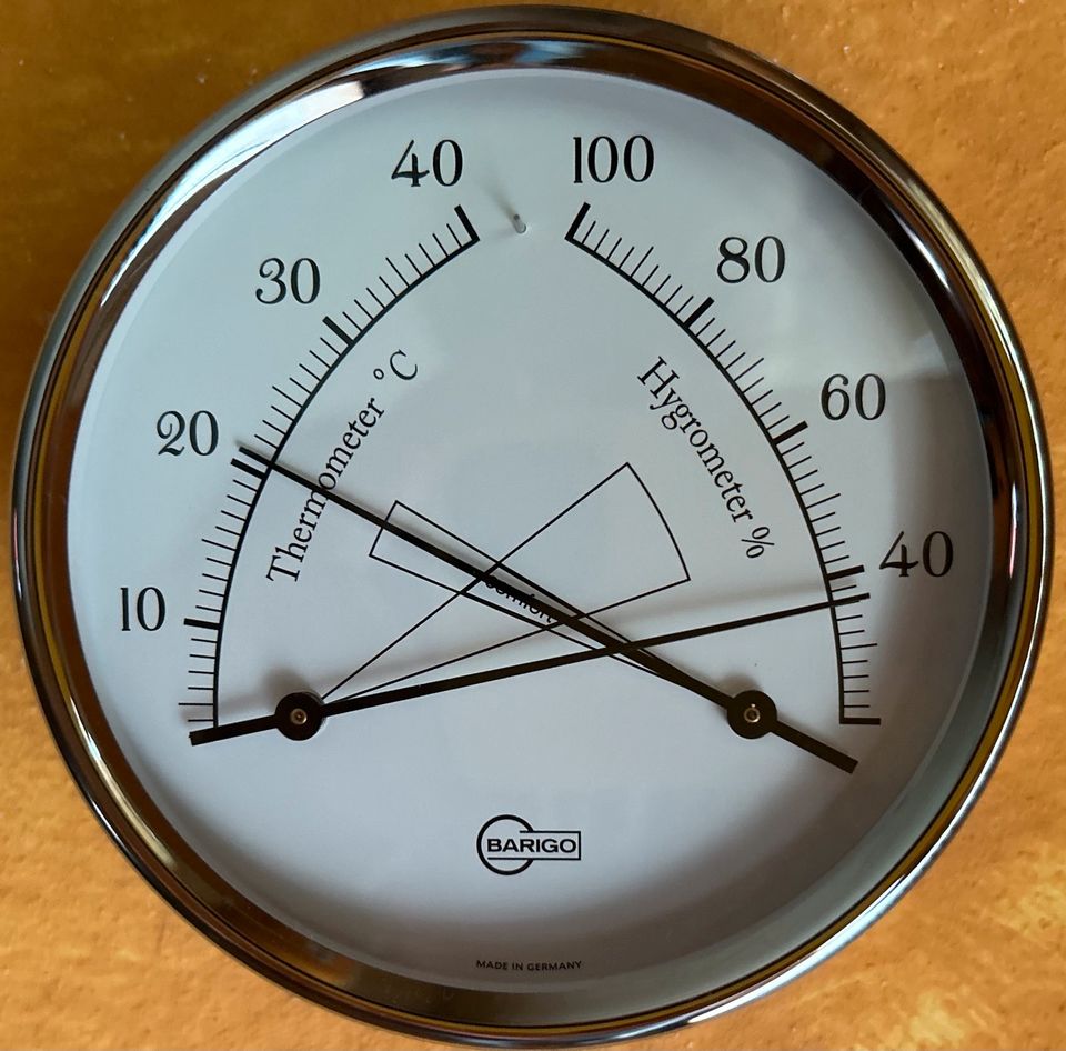 Barigo Thermometer Hygrometer Chrom Regatta in Troisdorf
