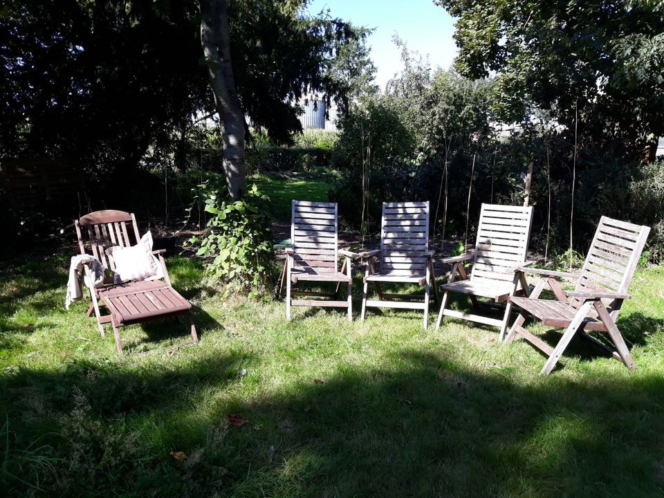 Deckchair Gartenstuhl Klappstuhl Hochlehner Holz Ikea in Hilgermissen