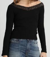schwarzer Monki Pullover mit Spitze Gr. XS Grammetal - Hayn Vorschau