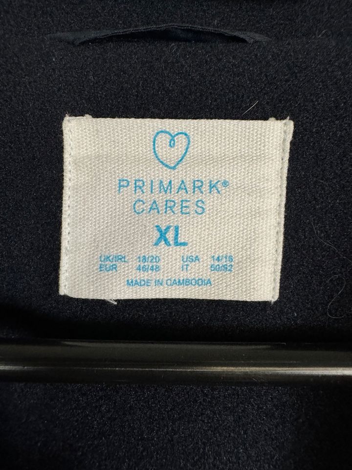 Primark Blazer Marine Blau Peacoat Mantel Doppelreihig XL 42 in Ganderkesee