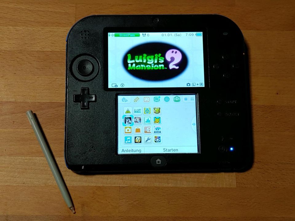 Nintendo 2DS Luigis Mansion 2 Spiel Ladekabel in Löchgau