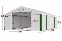 Lagerzelt 4x8m 2m 8x4m Partyzelt Weidehütte weiß grau Gartenzelt Sachsen - Görlitz Vorschau