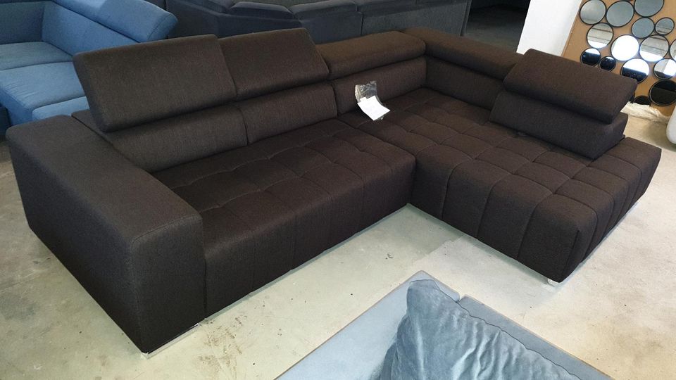 Lagerverkauf xxl Ecksofa Sofa Couch Wohnlandschaft neuW Federker in