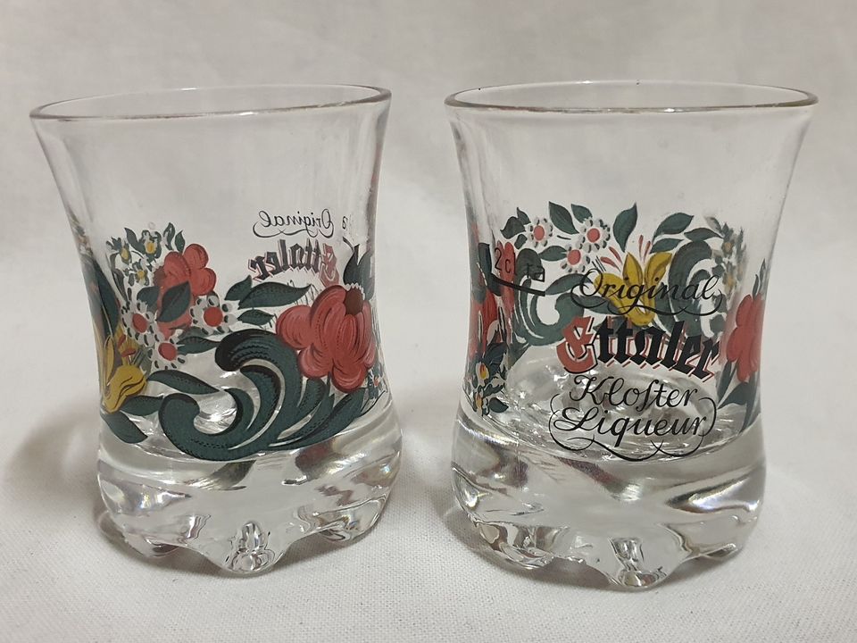 2x Stamperl Ettal Original Ettaler Kloster Liqueur Stamper Gläser in München