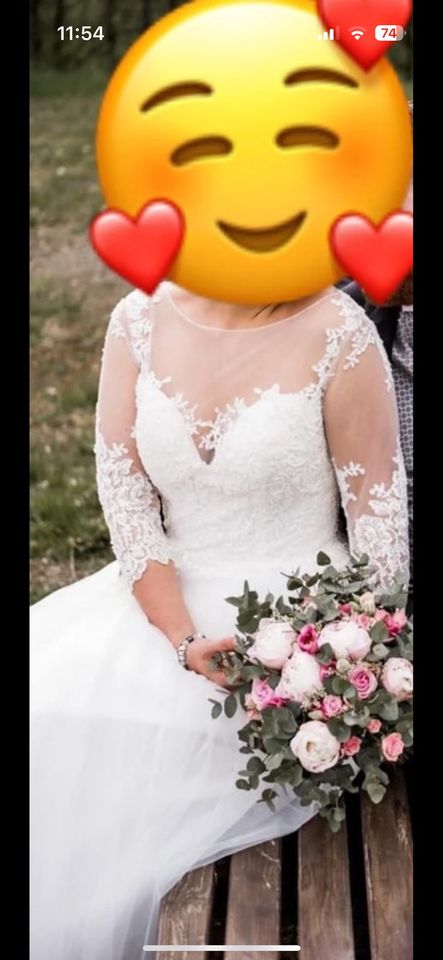 Hochzeitskleid spitze a Linie langarm in Wadgassen