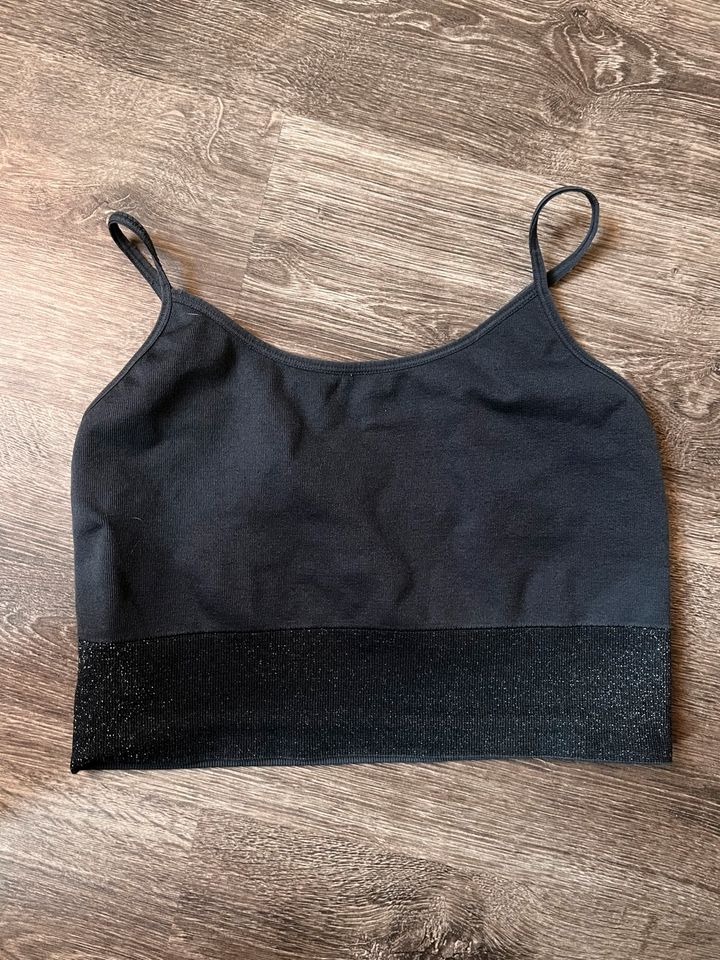 Sport BH Bustier Größe M Silber Anthrazit H&M in Eisenach