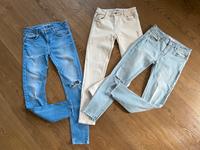 MANGO ZARA Jeans XS S 34 36 blau beige Konvolut Baden-Württemberg - Kuchen Vorschau