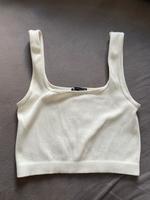 Zara Croptop weiß gerippt Sachsen-Anhalt - Halle Vorschau