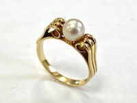 Damen Gelbgold Ring 585/- 14k m Perle Hannover - Mitte Vorschau