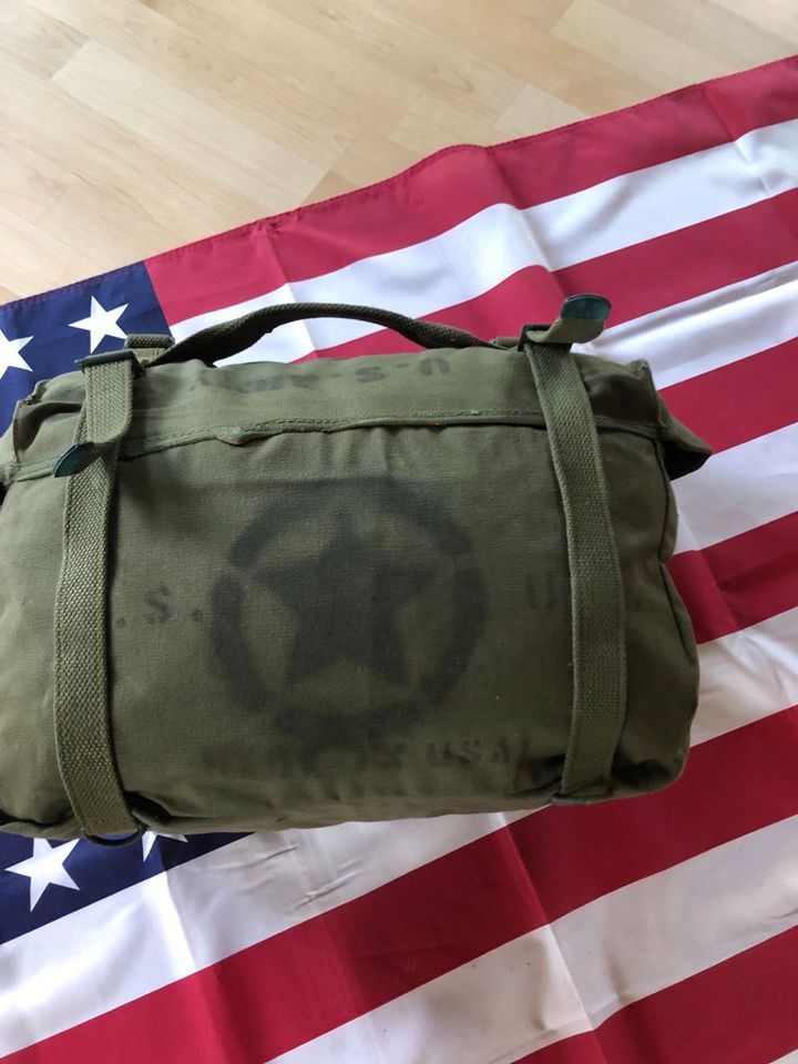 US ARMY Tasche USMC BAG Canvas Pack Field Cargo M 1945 in Weissach