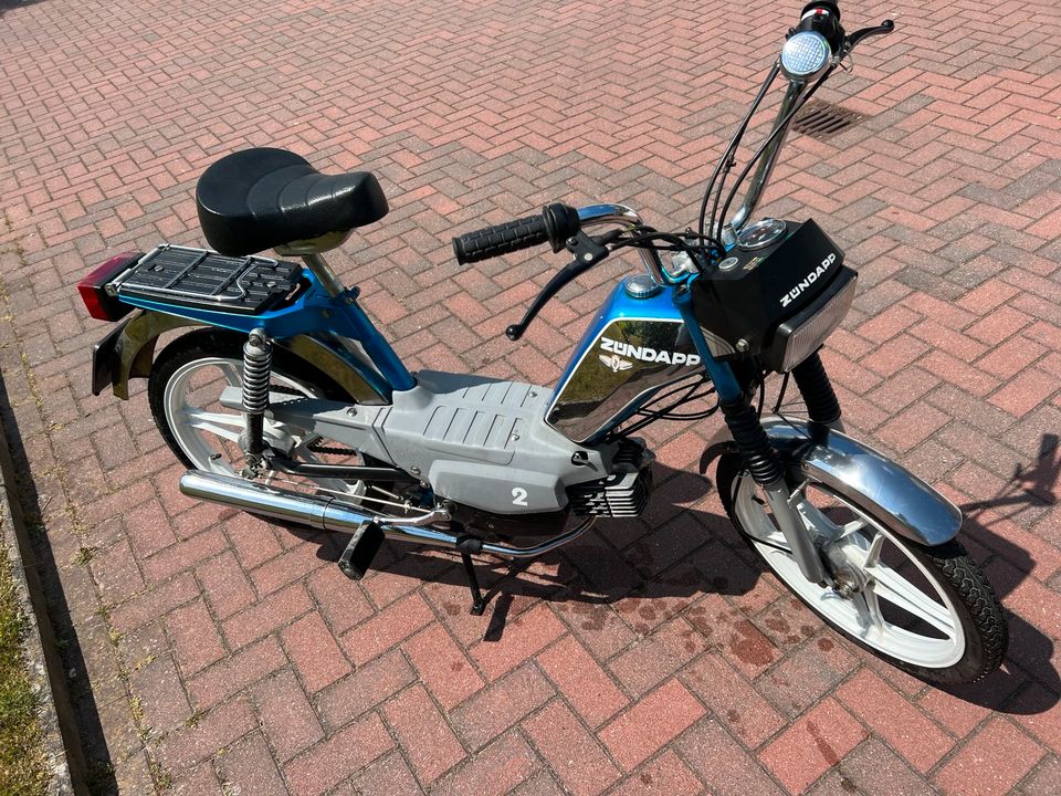 Mofa Zündapp Star 2 blau nur 3.111 km , in Lübeck