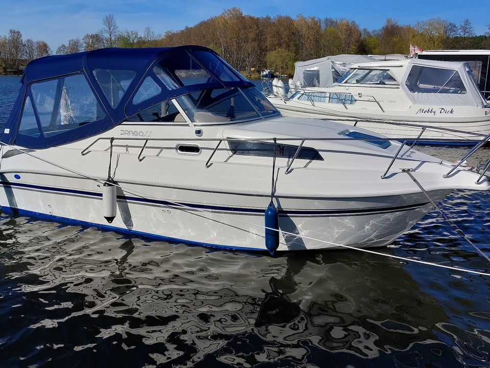 Drago 22 Fiesta Kajütboot 3,0l Merc.IB 140PS Motorboot Trailer in Blankenfelde-Mahlow