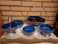 Konvolut alter dekorativer  Schälchen blaues Glas aus England Nordrhein-Westfalen - Herford Vorschau