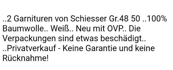 2 Garnituren Schiesser S-line Achselhemd Schlüpfer Gr.48 50 Neu in Augsburg