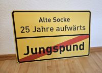 Schild zum 25. Geburtstag - alte Socke Niedersachsen - Georgsmarienhütte Vorschau