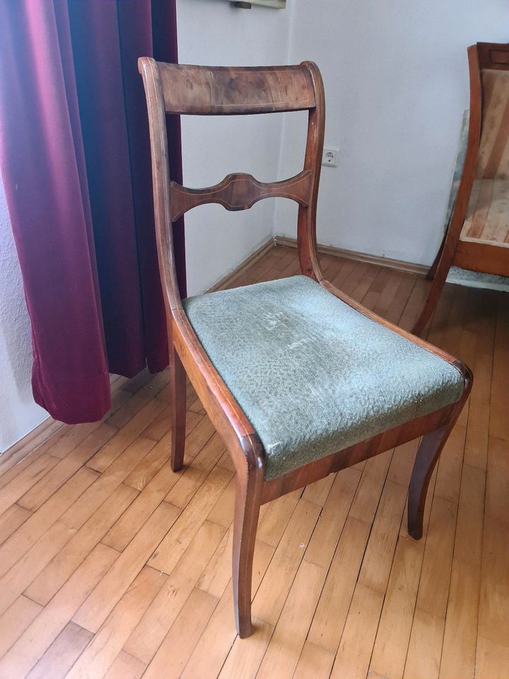 3 Biedermeier Stühle Mahagoni mit Fadeneinlage  antik in Göttingen