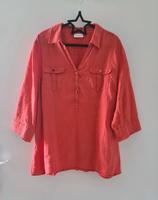 Bluse Leinen korallenrot Gr. 46/48 Hessen - Neu-Anspach Vorschau