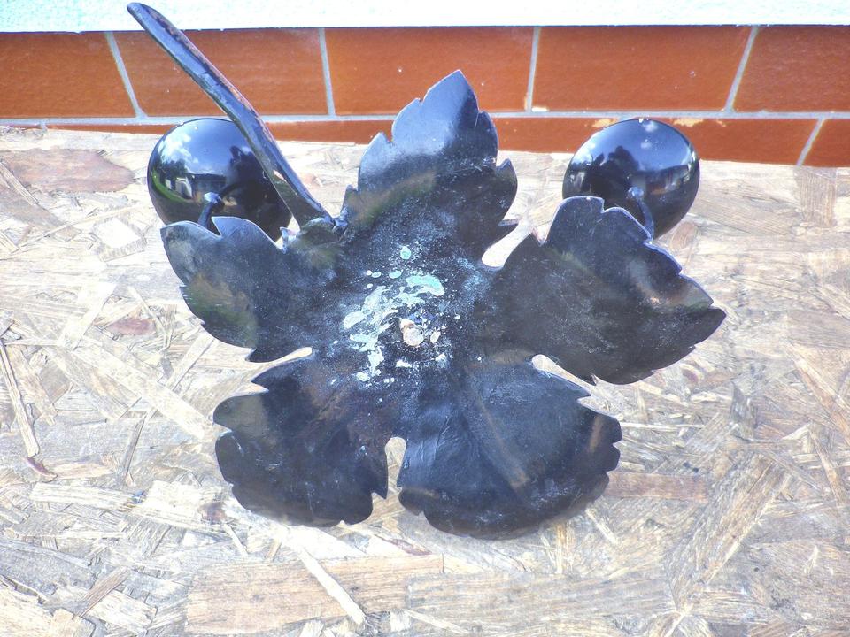 Kerzenhalter Kerzenständer Eisen Weinblatt Handarbeit 2 fach in Döbern
