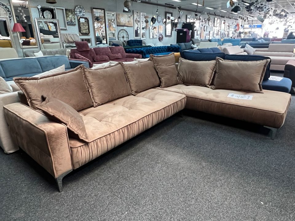 Ecksofa Samt Sofa Couch Design Möbel UVP 2099€ in Alsfeld