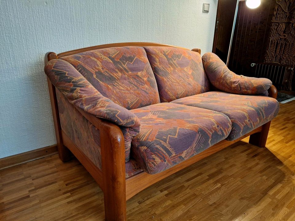 Sofa und 2 Sessel,  gepolsterte Sitzgruppe, dänisch, Teak in Berlin