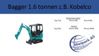 !!! Mietpark-A5 1,7 Tonnen Bagger Minibagger Mieten !!! Hessen - Mücke Vorschau