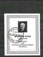 DDR Block Briefmarken Pieck Sonderstempel Sachsen - Markranstädt Vorschau