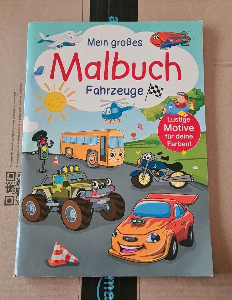 NEU Mein großes Malbuch Fahrzeuge in Siek