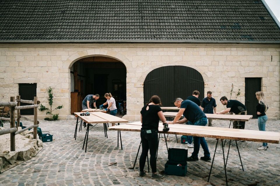 Workshop Traumtisch selbst gebaut Holz Tisch Geschenk Event in Bielefeld