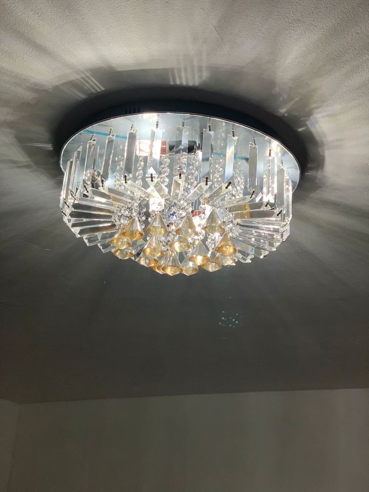 Kristall leuchter 50 cm Rund Lampe Deckenlampe Kronleuchter groß in Berlin