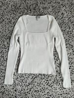 weißer H&M Pullover Karree Ausschnitt Damen M Süd - Niederrad Vorschau