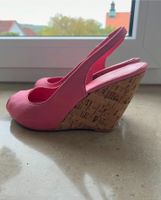 Pantoffel Keilabsatz pink high heels offen 38 Pump Schuhe Niedersachsen - Laatzen Vorschau
