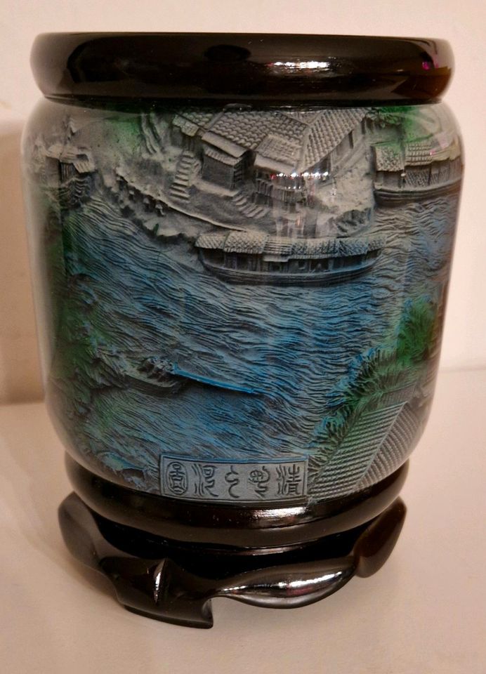 Chinesisch 3D Stifthalter Kalligraphie Federhalter Keramik Vase in Hamburg