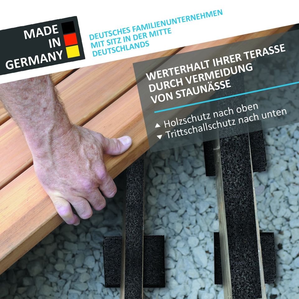 Terrassenpads Rollen 50 mm / 80 mm x 3mm 6mm 8mm 10mm 20mm in Duderstadt