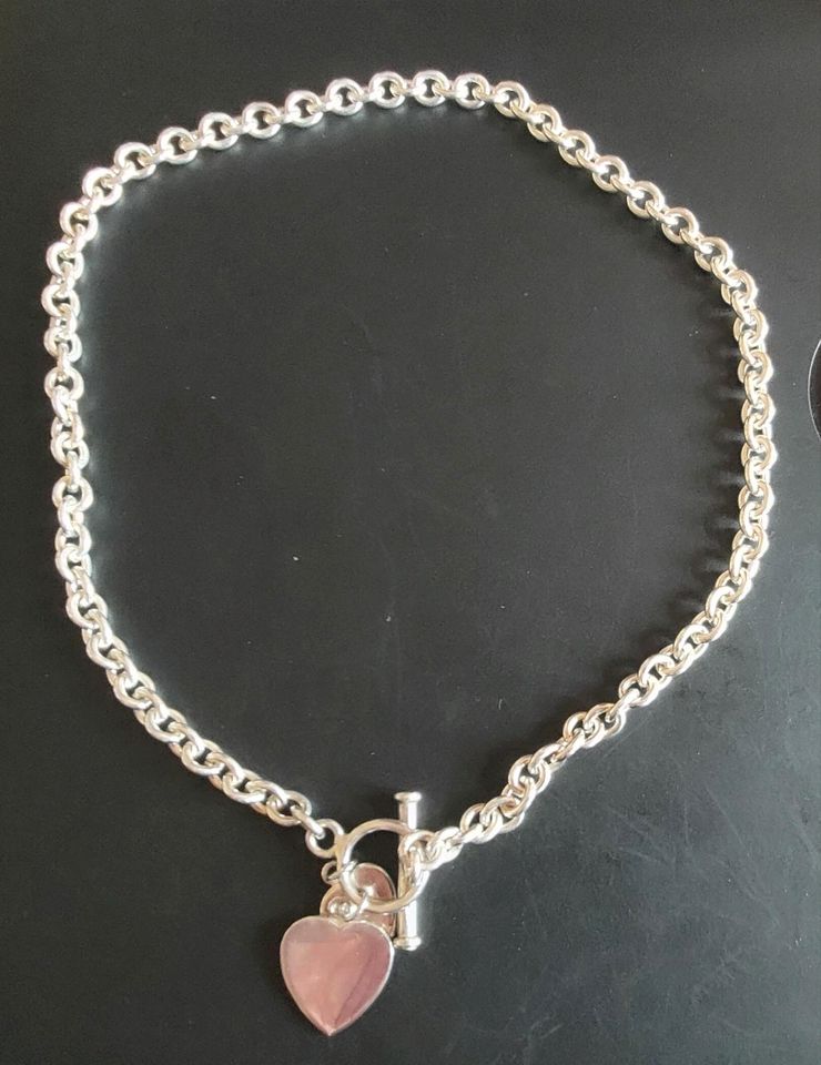 Schöne Silber Halskette 925 im Tiffany-Style mit Knebelverschlus in Kandel