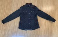 Gesteppte Herrenjacke in Dunkelblau mit Lederdetails, XL Düsseldorf - Oberkassel Vorschau