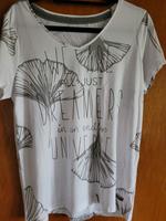 T-Shirt Gina Benotti M 40 weiß grau floral Niedersachsen - Ihlow Vorschau