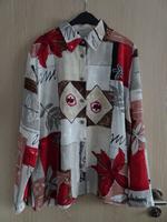Bluse langarm in beige, braun, rot von Canda, Gr. 46 Bayern - Langenzenn Vorschau