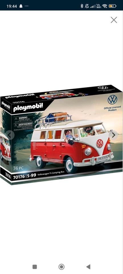 OVP  Neu - Playmobil Volkswagen T1 Camping Bus (70176) Modellauto in Ursensollen