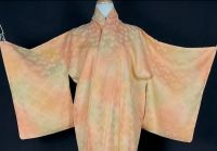 Vintage Kimono Japan Seide Gold Pfirsich Orange Ombre Friedrichshain-Kreuzberg - Friedrichshain Vorschau