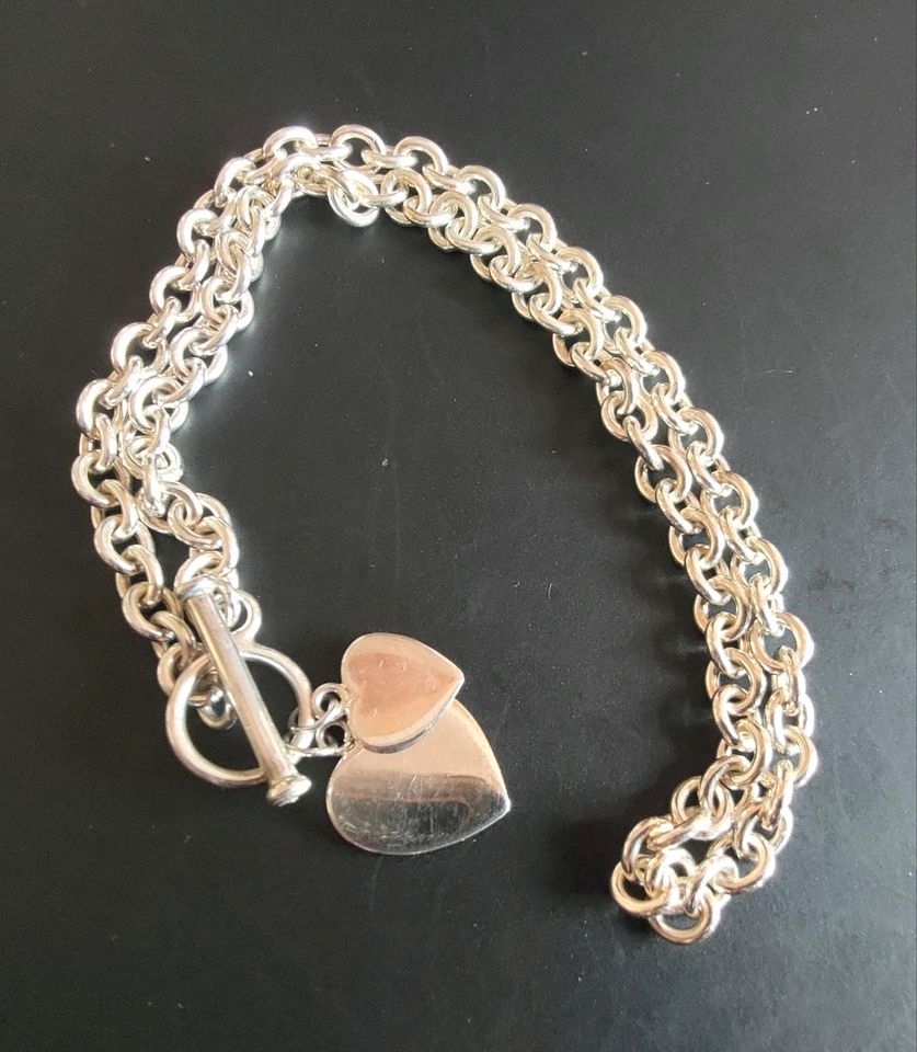 Schöne Silber Halskette 925 im Tiffany-Style mit Knebelverschlus in Kandel