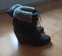 VIC Stiefel Stiefeletten Boots Absatz Leder NP 240€ grau 38 Bayern - Stegaurach Vorschau