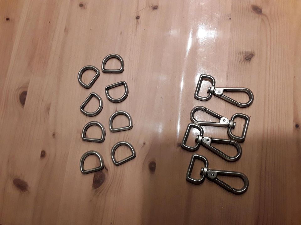 D Ringe, karabiner,gurtbänder,sehr hochwertig,versilbert, NEU,DIY in Königsbronn