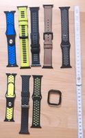 Apple Watch 8 Stück Armbänder + Hülle schwarz blau gelb braun Hessen - Groß-Umstadt Vorschau