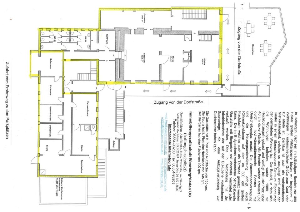 Gewölbegaststätte, Biergarten mit Umbau von 6 - 14  Wohnungen in Pöhl