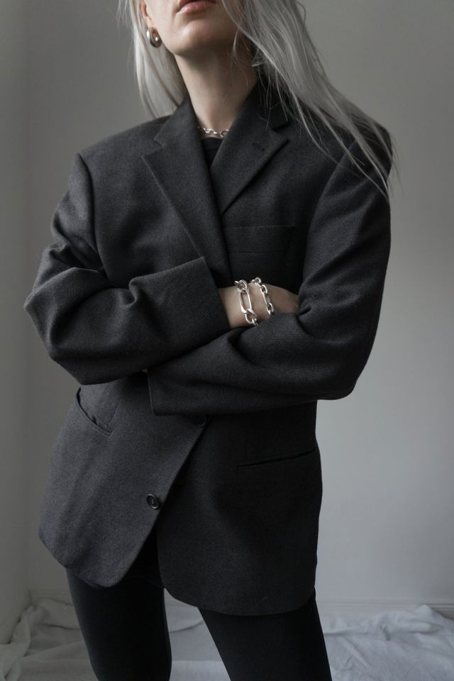 Vintage designer Blazer Yves Saint Laurent YSL sakko grau in Lüneburg